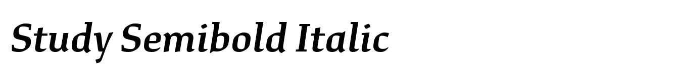 Study Semibold Italic